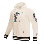 MLB FLORIDA MARLINS RETRO CLASSIC MEN'S PULLOVER HOODIE (EGGSHELL/ BLACK)