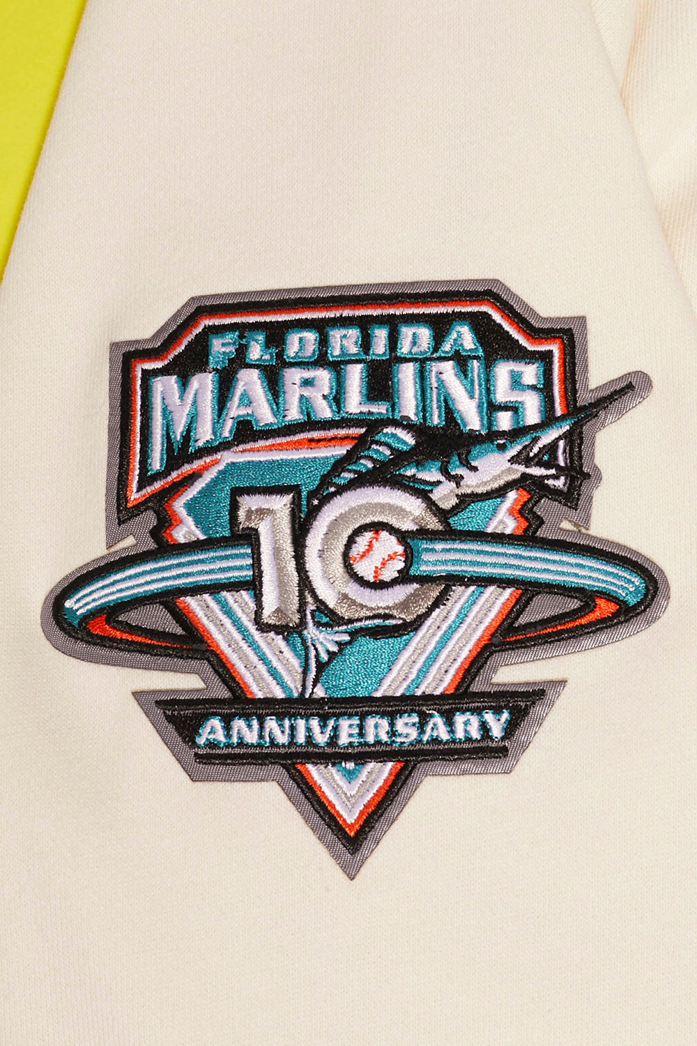 MLB FLORIDA MARLINS RETRO CLASSIC MEN'S PULLOVER HOODIE (EGGSHELL/ BLACK)