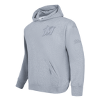 MLB MIAMI MARLINS NEUTRAL CHANDAIL À CAPUCHON EN MOLLETON À ÉPAULES TOMBANTES POUR HOMME (GRIS CHINÉ FONCÉ)