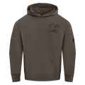 MLB MIAMI MARLINS NEUTRAL MEN'S  DROP SHOULDER FLC PO HOODIE (DARK TAUPE)