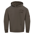 MLB MIAMI MARLINS NEUTRAL MEN'S  DROP SHOULDER FLC PO HOODIE (DARK TAUPE)