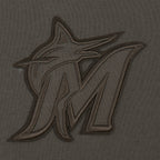 MLB MIAMI MARLINS NEUTRAL MEN'S  DROP SHOULDER FLC PO HOODIE (DARK TAUPE)