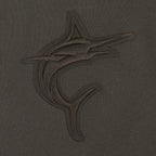 MLB MIAMI MARLINS NEUTRAL MEN'S  DROP SHOULDER FLC PO HOODIE (DARK TAUPE)