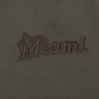 MLB MIAMI MARLINS NEUTRAL MEN'S  DROP SHOULDER FLC PO HOODIE (DARK TAUPE)