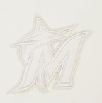 MLB MIAMI MARLINS NEUTRAL MEN'S  DROP SHOULDER FLC PO HOODIE (EGGSHELL)