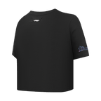 MLB MIAMI MARLINS SCRIPT TAIL HAUT EN JERSEY SIMPLE À COUPE CARRÉE POUR FEMME (NOIR)