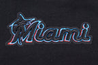 MLB MIAMI MARLINS SCRIPT TAIL HAUT DE COUPE BOYFRIEND POUR FEMME (NOIR)