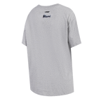 MLB MIAMI MARLINS SCRIPT TAIL HAUT DE COUPE BOYFRIEND POUR FEMME (GRIS CHINÉ)