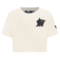MLB MIAMI MARLINS TRIPLE TONAL SINGLE JERSEY BOXY WOMEN'S TEE (EGGSHELL)