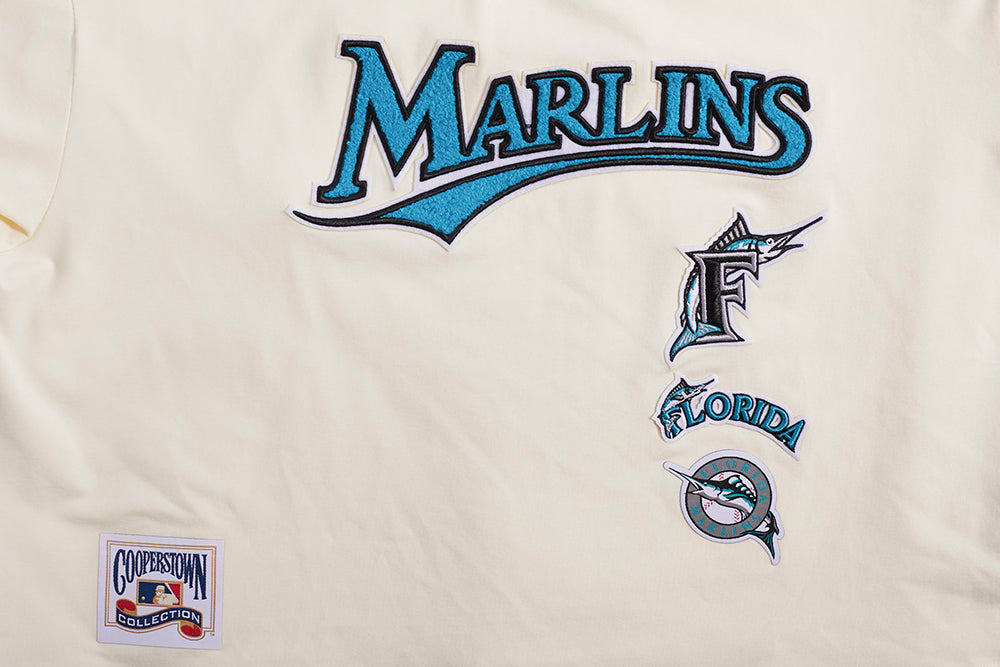 MLB FLORIDA MARLINS RETRO CLASSIC WOMEN'S BOXY TOP (EGGSHELL)