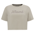 MLB MIAMI MARLINS NEUTRAL HAUT À COUPE CARRÉE POUR FEMME (TAUPE)