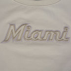 MLB MIAMI MARLINS NEUTRAL HAUT À COUPE CARRÉE POUR FEMME (TAUPE)