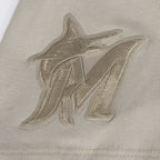 MLB MIAMI MARLINS NEUTRAL HAUT À COUPE CARRÉE POUR FEMME (TAUPE)