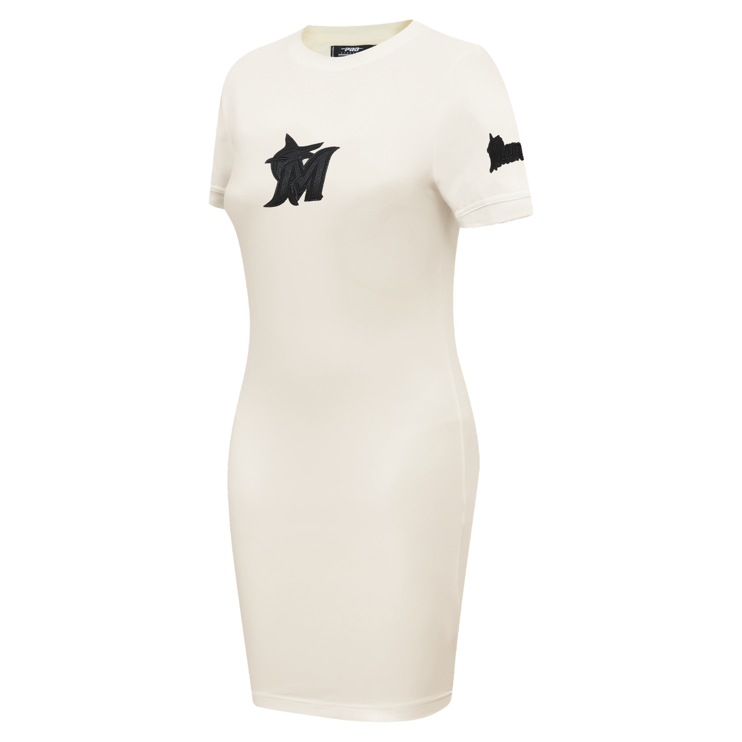MLB MIAMI MARLINS TRIPLE TONAL BODYCON WOMEN'S DRESS (EGGSHELL)