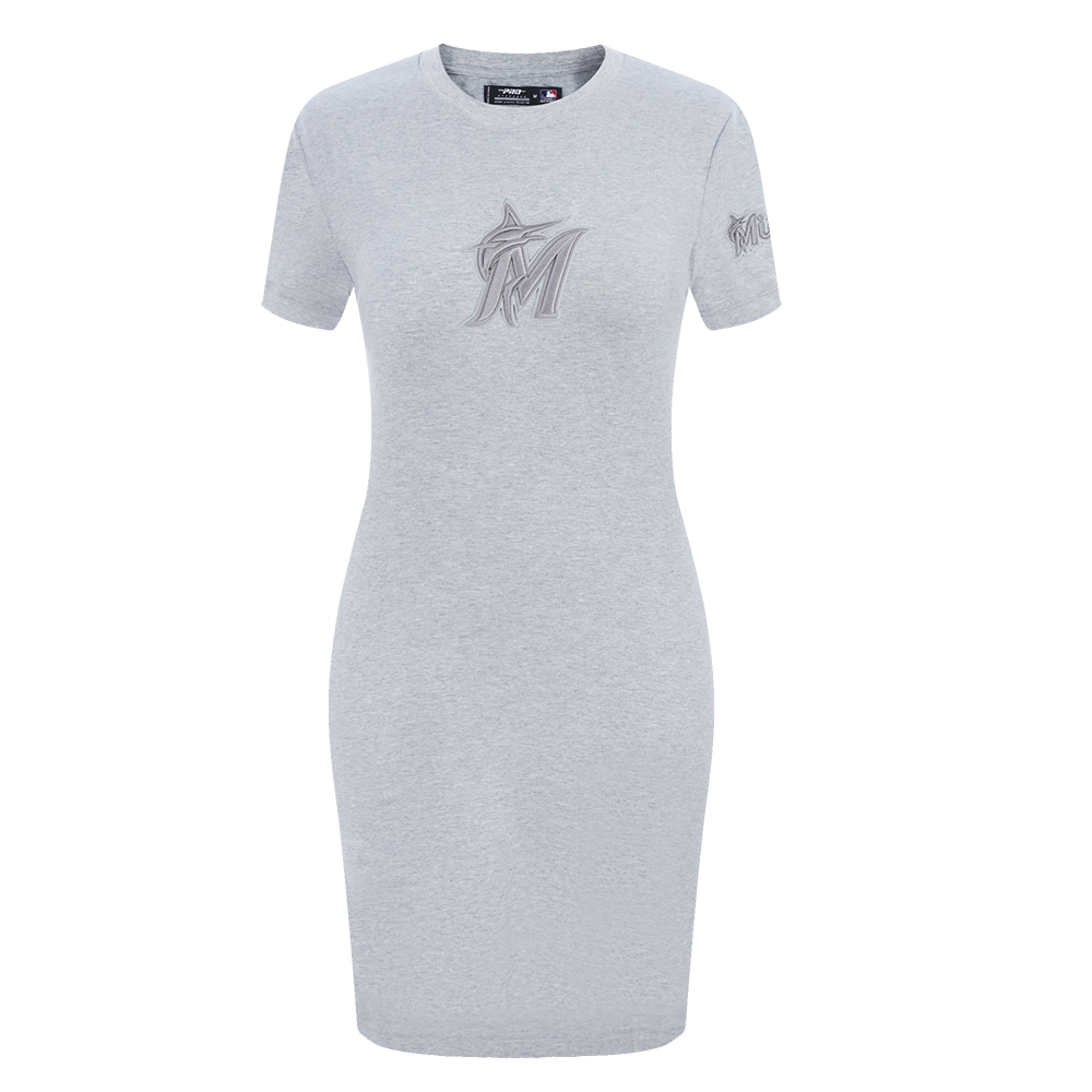 MLB MIAMI MARLINS TRIPLE TONAL ROBE MOULANTE POUR FEMME (GRIS CHINÉ)