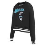MLB FLORIDA MARLINS RETRO CLASSIC WOMEN'S CREWNECK (BLACK)