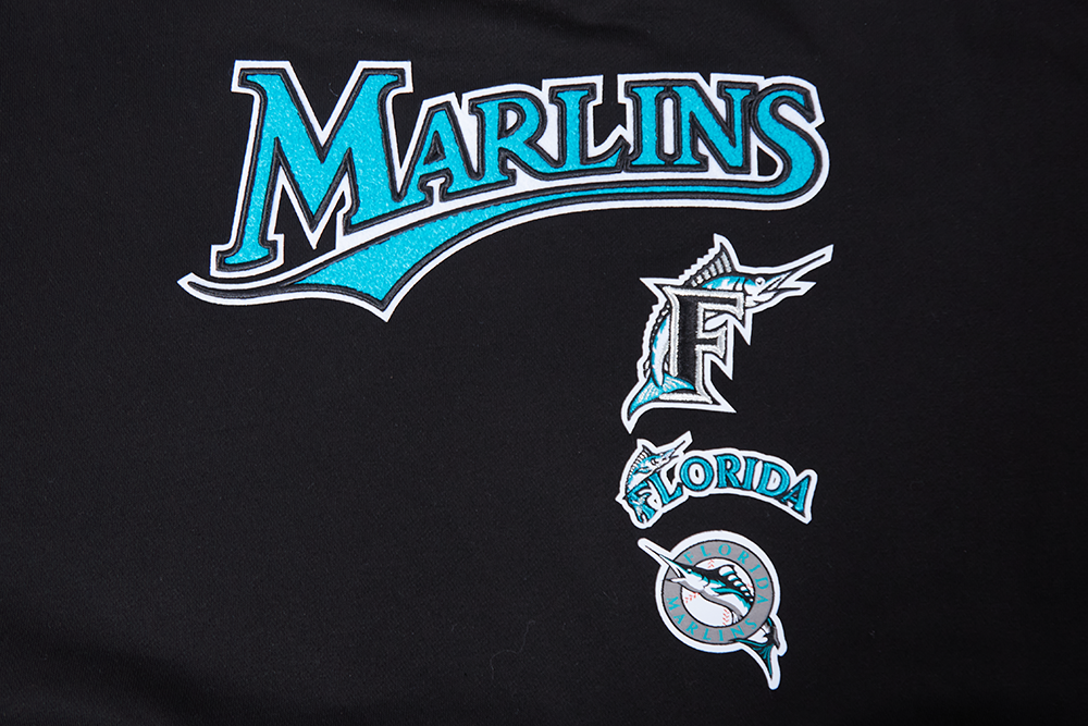 MLB FLORIDA MARLINS RETRO CLASSIC WOMEN'S CREWNECK (BLACK)