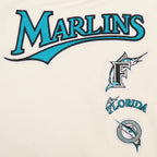 MLB FLORIDA MARLINS RETRO CLASSIC CHANDAIL À COL ROND POUR FEMME (COQUILLE D'ŒUF/NOIR)