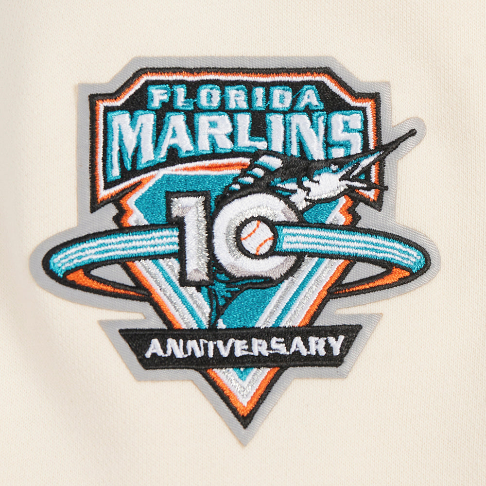 MLB FLORIDA MARLINS RETRO CLASSIC CHANDAIL À COL ROND POUR FEMME (COQUILLE D'ŒUF/NOIR)