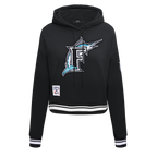 MLB FLORIDA MARLINS RETRO CLASSIC CHANDAIL À CAPUCHON COURT POUR FEMME (NOIR)