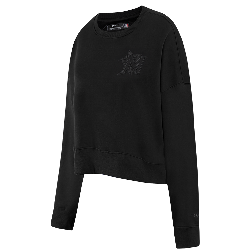 MLB MIAMI MARLINS NEUTRAL WOMEN'S CREWNECK (BLACK)