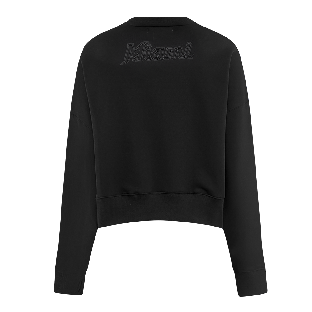MLB MIAMI MARLINS NEUTRAL CHANDAIL À COL ROND POUR FEMME (NOIR)