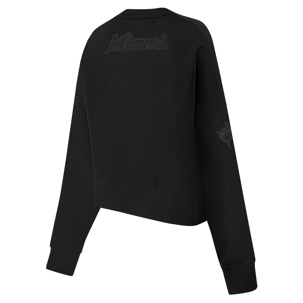 MLB MIAMI MARLINS NEUTRAL CHANDAIL À COL ROND POUR FEMME (NOIR)