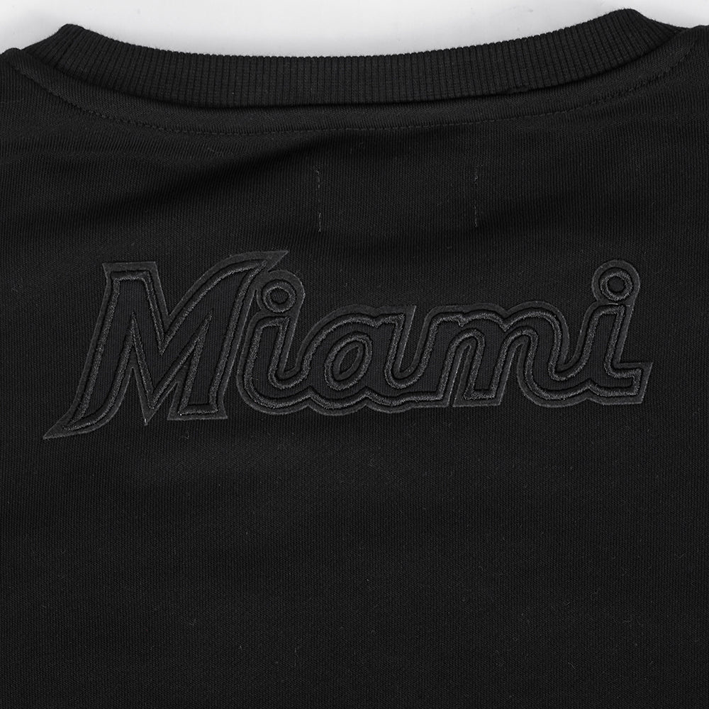 MLB MIAMI MARLINS NEUTRAL CHANDAIL À COL ROND POUR FEMME (NOIR)