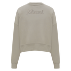 MLB MIAMI MARLINS NEUTRAL CHANDAIL À COL ROND POUR FEMME (TAUPE)