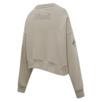 MLB MIAMI MARLINS NEUTRAL CHANDAIL À COL ROND POUR FEMME (TAUPE)