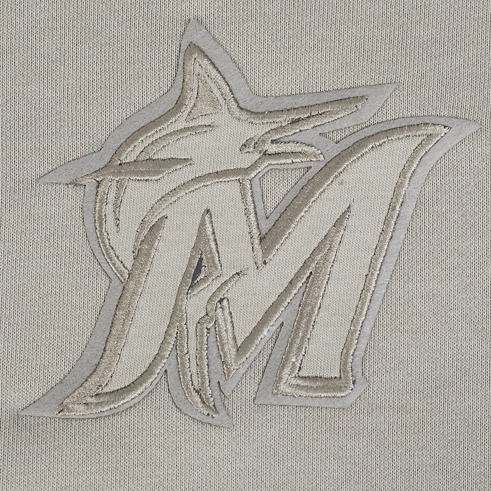 MLB MIAMI MARLINS NEUTRAL CHANDAIL À CAPUCHON COURT POUR FEMME (TAUPE)