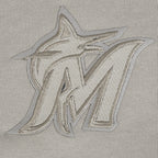 MLB MIAMI MARLINS NEUTRAL CHANDAIL À CAPUCHON COURT POUR FEMME (TAUPE)
