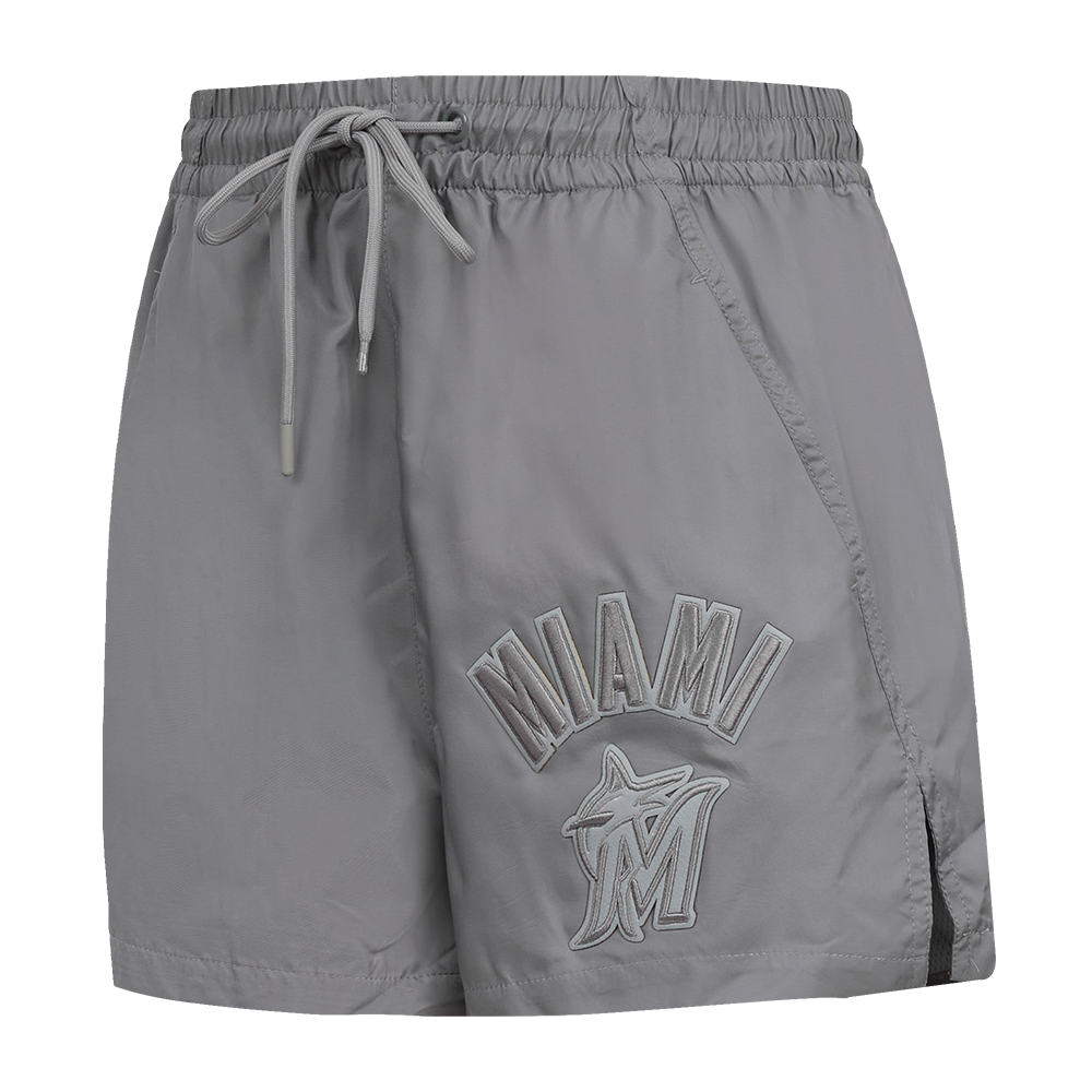 MLB MIAMI MARLINS TRIPLE TONAL SHORT TISSÉ POUR FEMME POUR FEMME (GRIS)