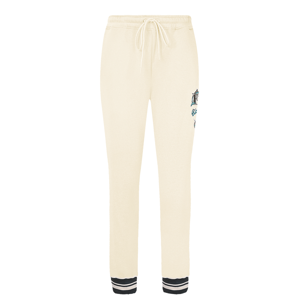 MLB FLORIDA MARLINS RETRO CLASSIC PANTALON OUATÉ POUR FEMME (COQUILLE D'ŒUF/NOIR)