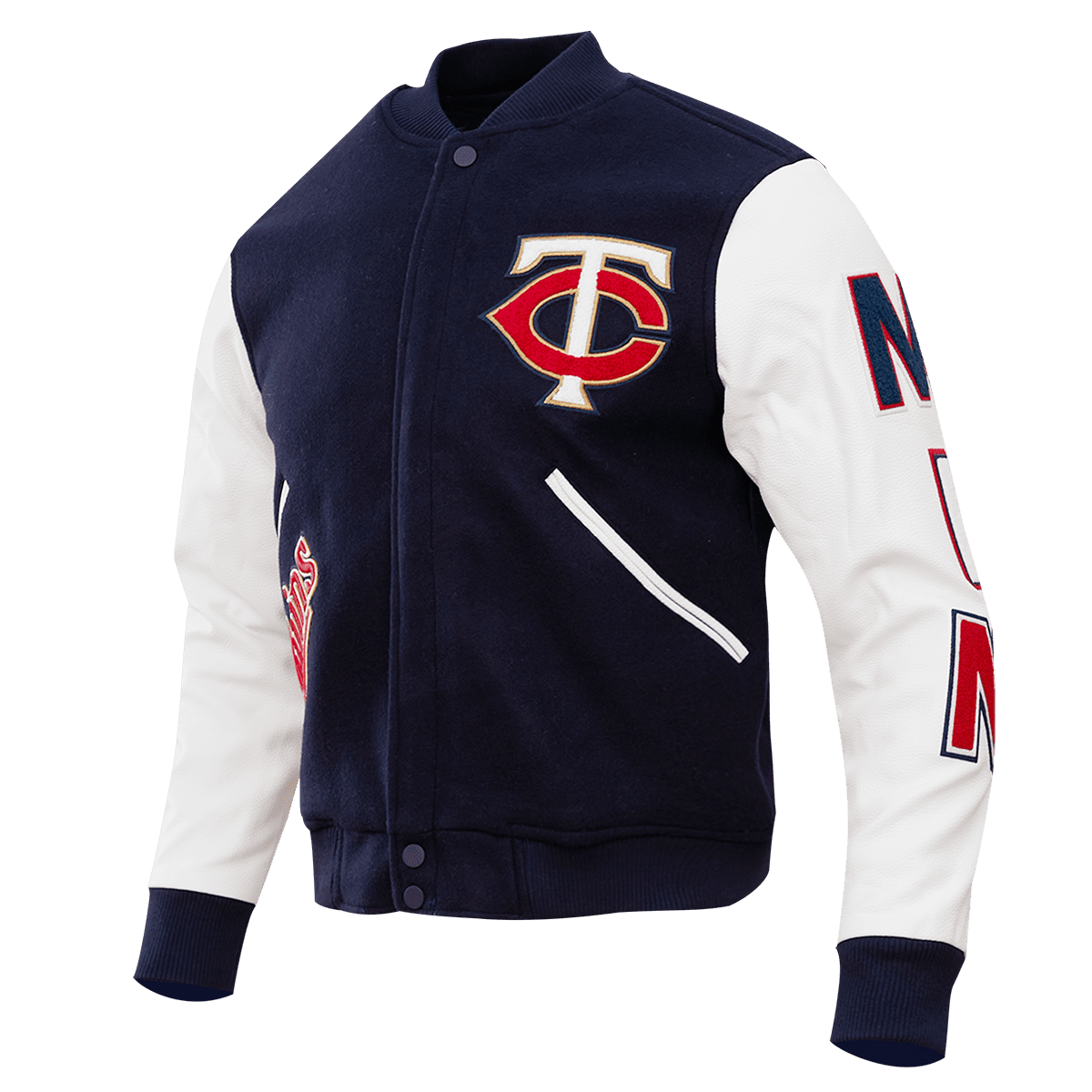 MLB MINNESOTA TWINS CLASSIC WOOL MEN'S VARSITY JACKET (MIDNIGHT NAVY/WHITE)