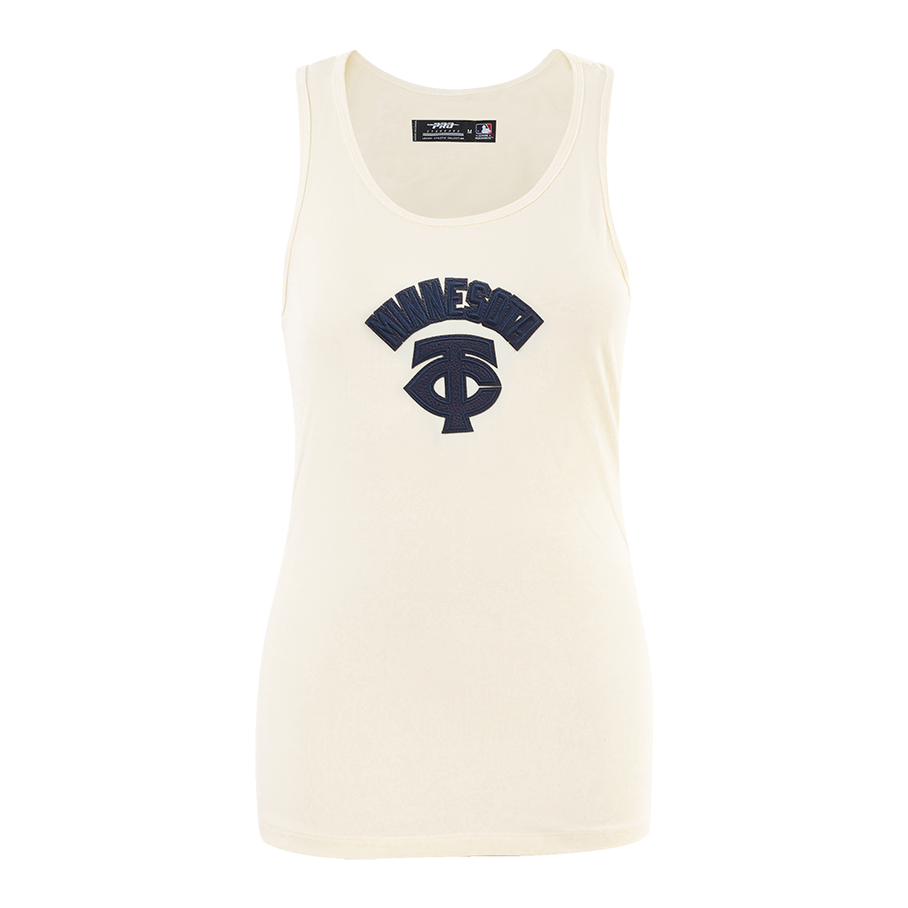 MLB MINNESOTA TWINS TRIPLE TONAL CAMISOLE DOS NAGEUR À COUPE DÉCONTRACTÉE POUR FEMME (COQUILLE D'ŒUF)