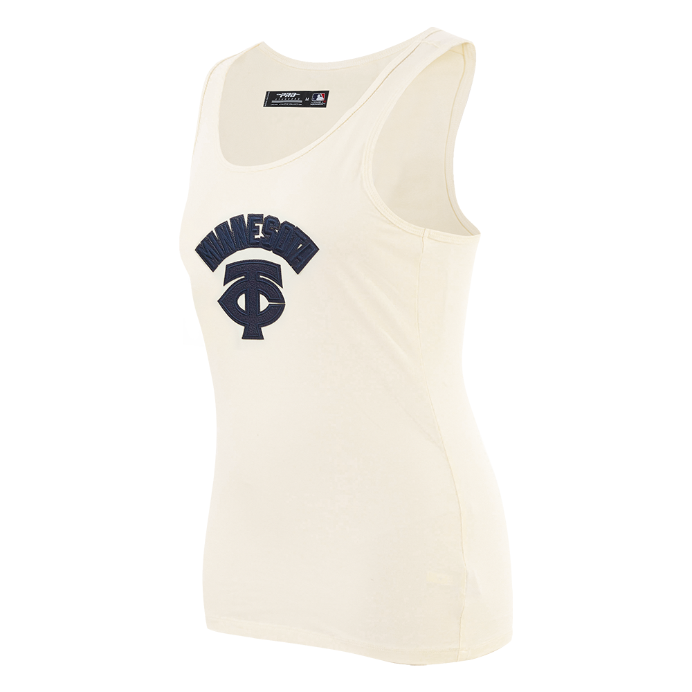 MLB MINNESOTA TWINS TRIPLE TONAL CAMISOLE DOS NAGEUR À COUPE DÉCONTRACTÉE POUR FEMME (COQUILLE D'ŒUF)