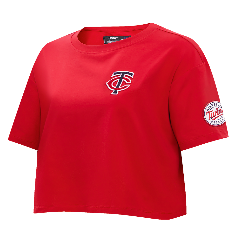MLB MINNESOTA TWINS CLASSIC WOMEN'S BOXY TOP (RED)