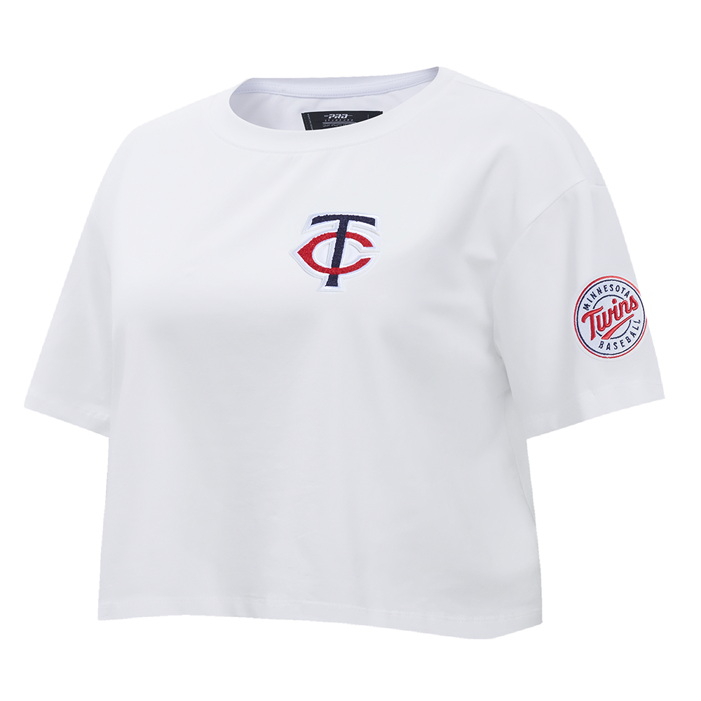 MLB MINNESOTA TWINS CLASSIC WOMEN'S BOXY TOP (WHITE)