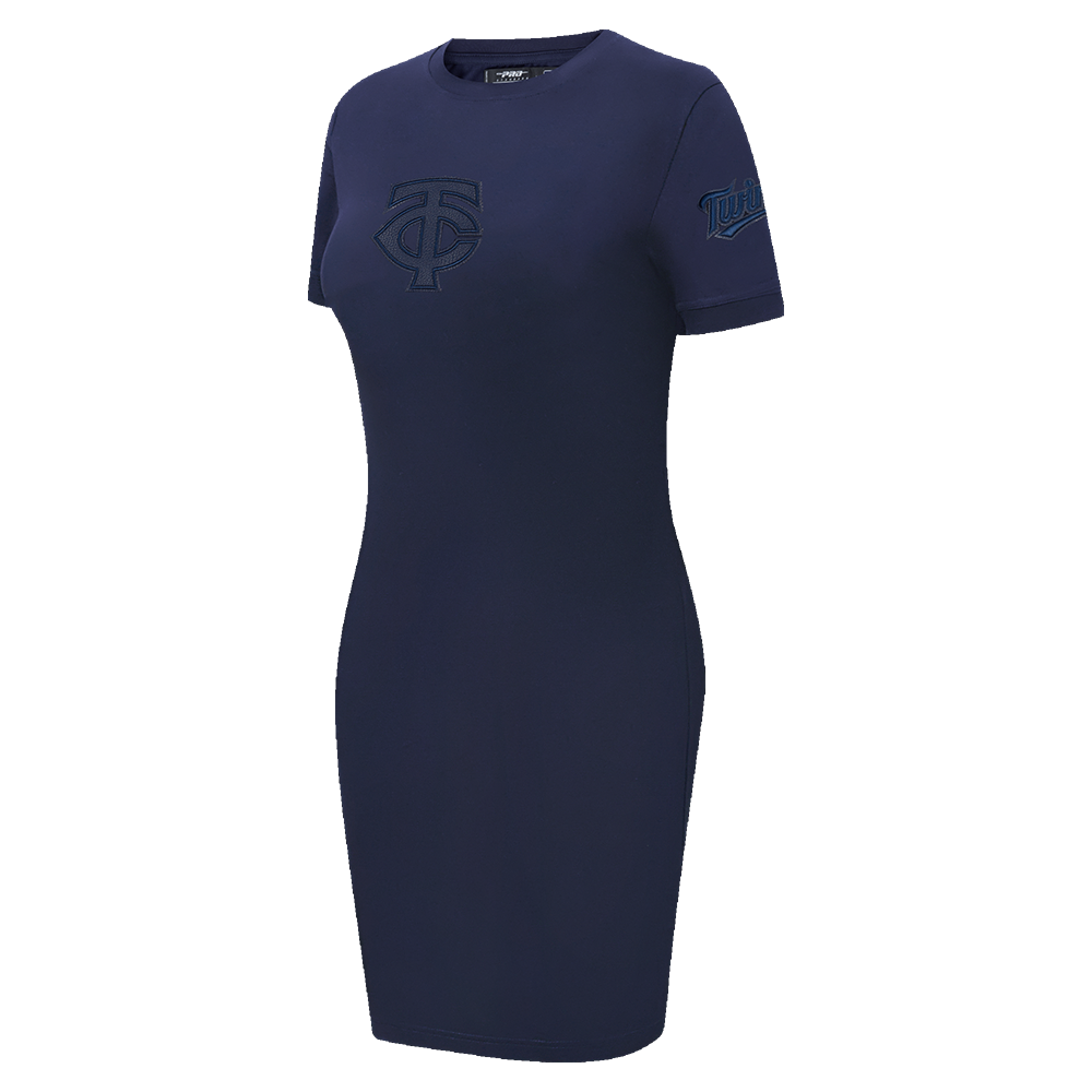 MLB MINNESOTA TWINS TRIPLE TONAL BODYCON WOMEN'S DRESS (MIDNIGHT NAVY)