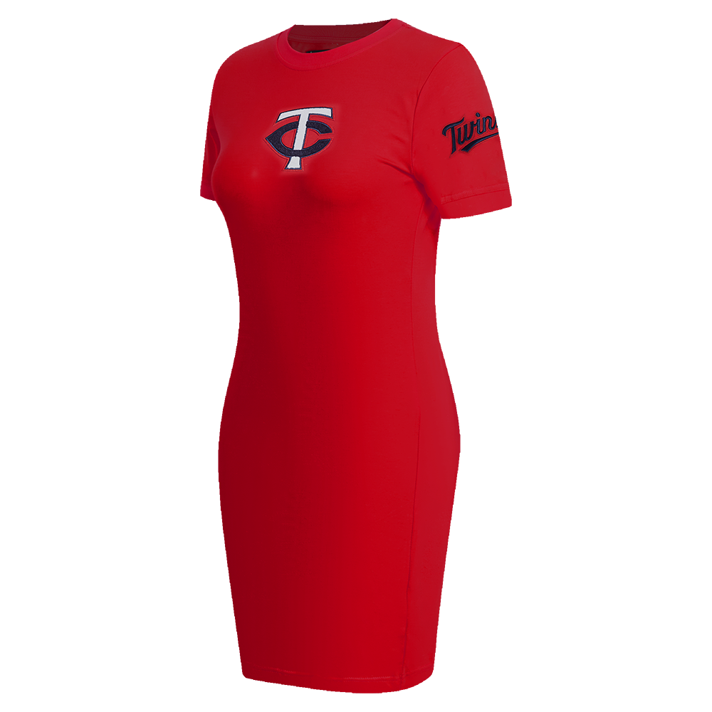 MLB MINNESOTA TWINS CLASSIC WOMEN'S BODYCON DRESS (RED)
