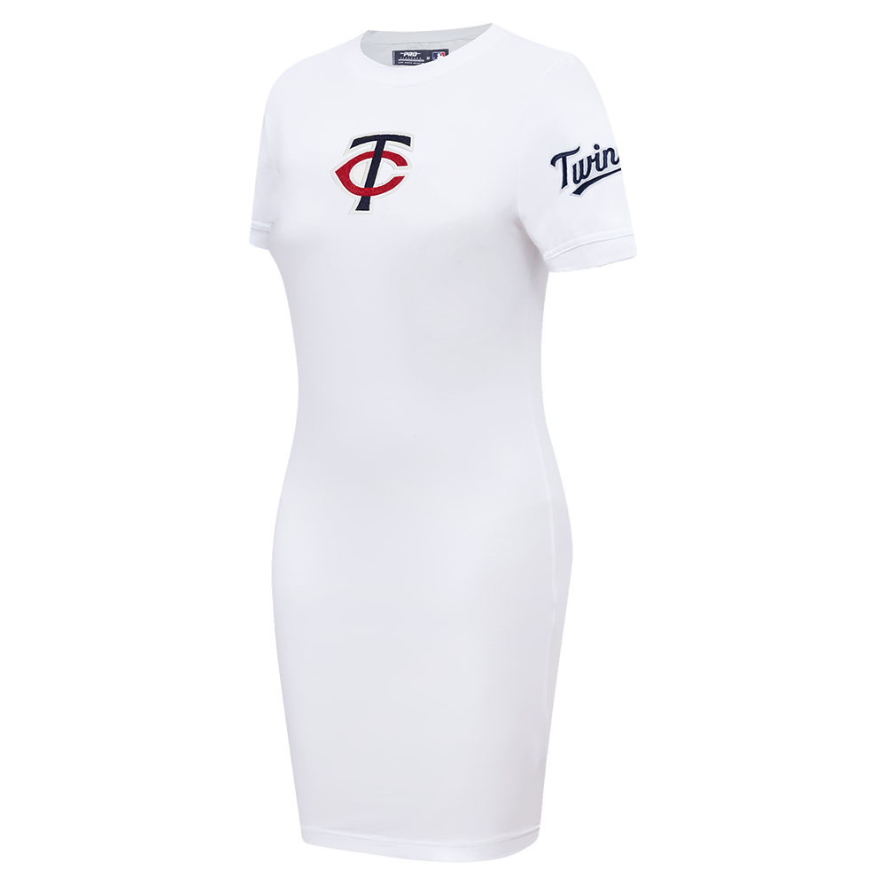 MLB MINNESOTA TWINS CLASSIC WOMEN'S BODYCON DRESS (WHITE)