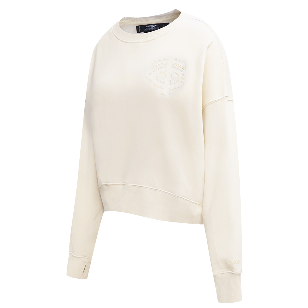 MLB MINNESOTA TWINS NEUTRAL FLEECE CREWNECK (EGGSHELL)