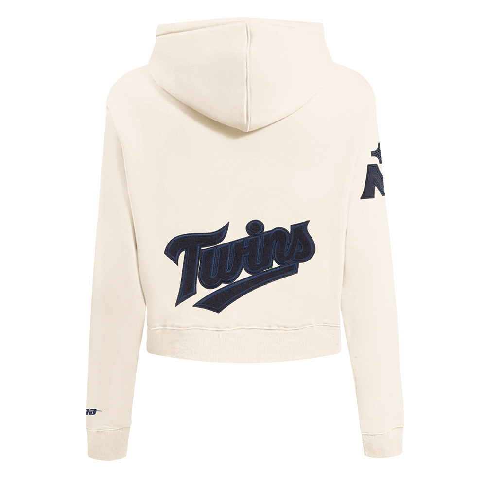 MLB MINNESOTA TWINS TRIPLE TONAL CHANDAIL À CAPUCHON EN MAILLE DOUBLE À GLISSIÈRE POUR FEMME (COQUILLE D'ŒUF)