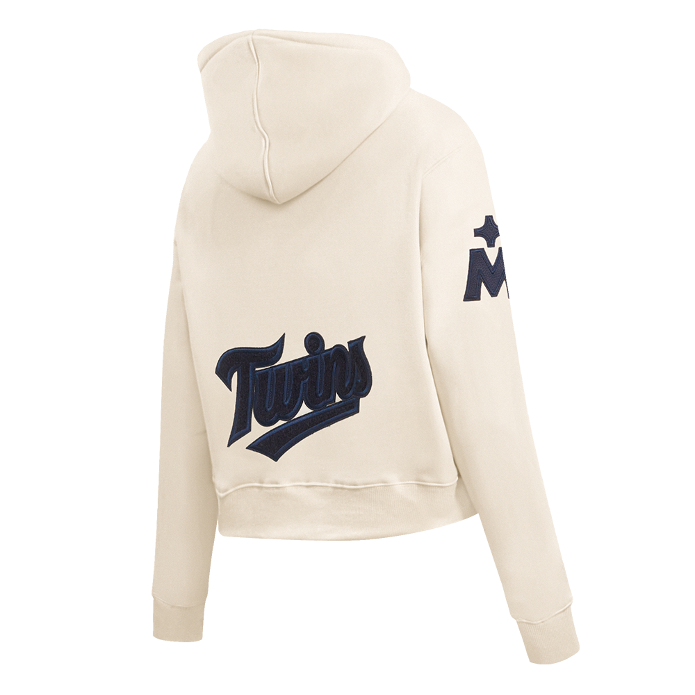 MLB MINNESOTA TWINS TRIPLE TONAL CHANDAIL À CAPUCHON EN MAILLE DOUBLE À GLISSIÈRE POUR FEMME (COQUILLE D'ŒUF)