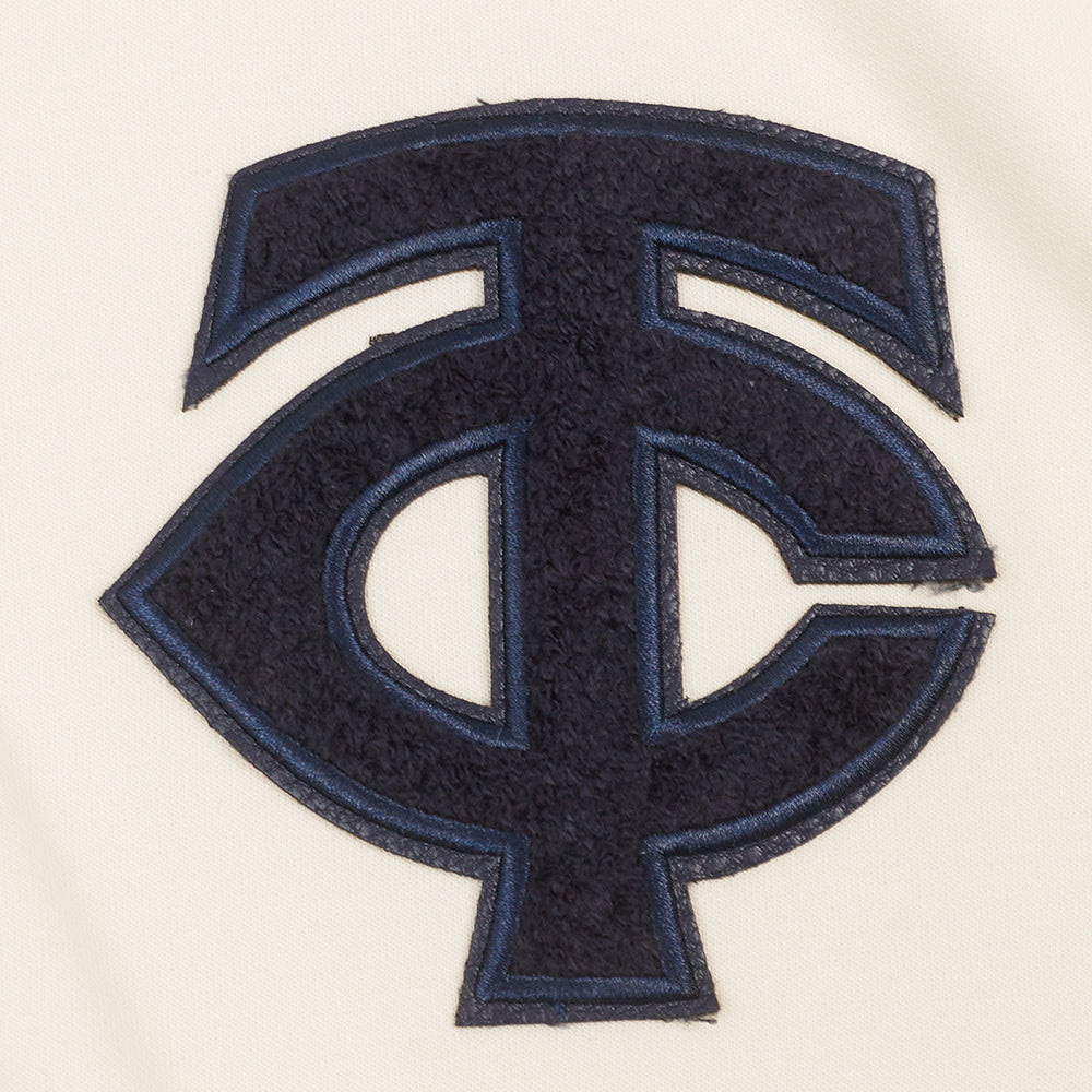 MLB MINNESOTA TWINS TRIPLE TONAL CHANDAIL À CAPUCHON EN MAILLE DOUBLE À GLISSIÈRE POUR FEMME (COQUILLE D'ŒUF)