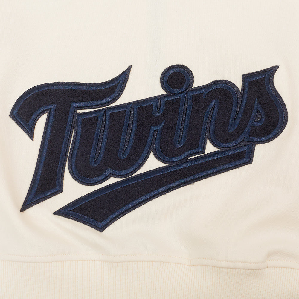 MLB MINNESOTA TWINS TRIPLE TONAL CHANDAIL À CAPUCHON EN MAILLE DOUBLE À GLISSIÈRE POUR FEMME (COQUILLE D'ŒUF)