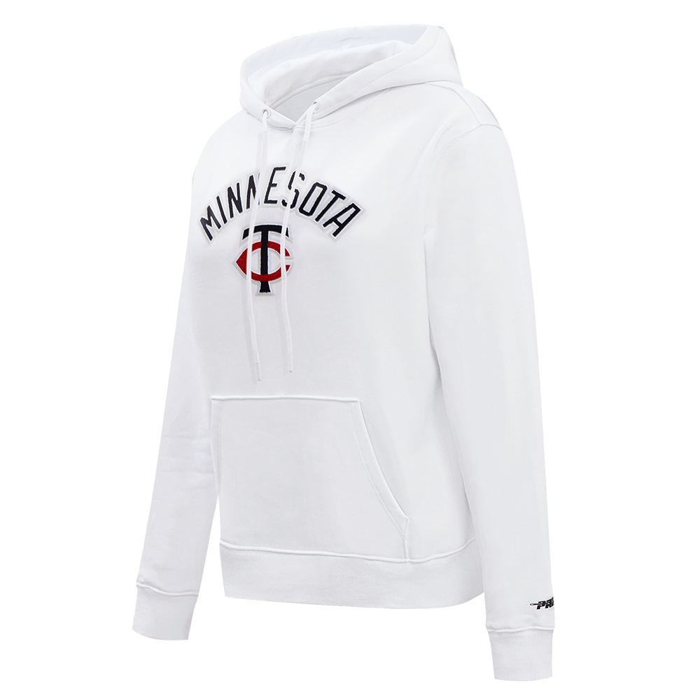 MLB MINNESOTA TWINS CLASSIC WOMEN'S FLEECE PULLOVER HOODIE (WHITE)