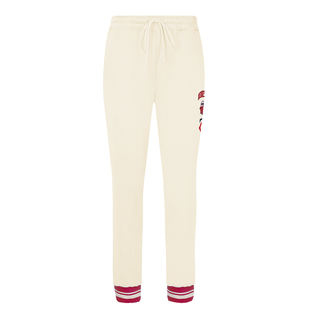 MLB MINNESOTA TWINS RETRO CLASSIC WOMEN'S RIB SWEATPANT (EGGSHELL/ RED)