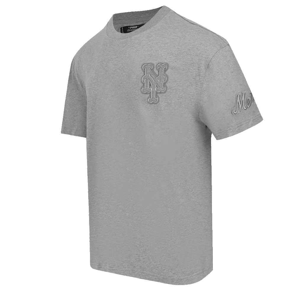 MLB NEW YORK METS NEUTRAL HAUT EN JERSEY DE COTON À ÉPAULES TOMBANTES POUR HOMME (GRIS CHINÉ FONCÉ)